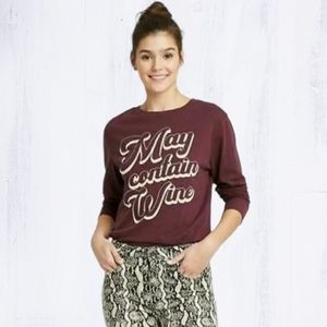 "May Contain Wine" Tee